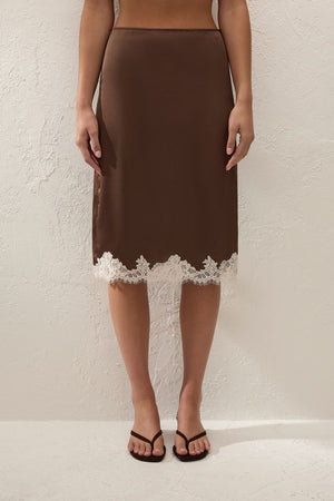 Marisol Skirt - Chocolate Lace