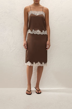 Marisol Skirt - Chocolate Lace