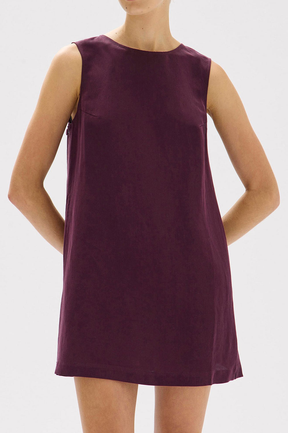 Bridget Linen Silk Mini Dress Fig