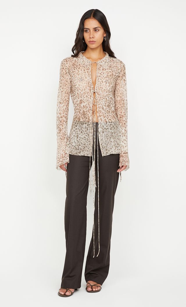 Feline Tie Blouse