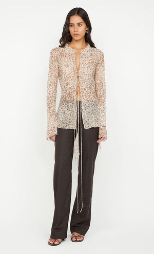 Feline Tie Blouse