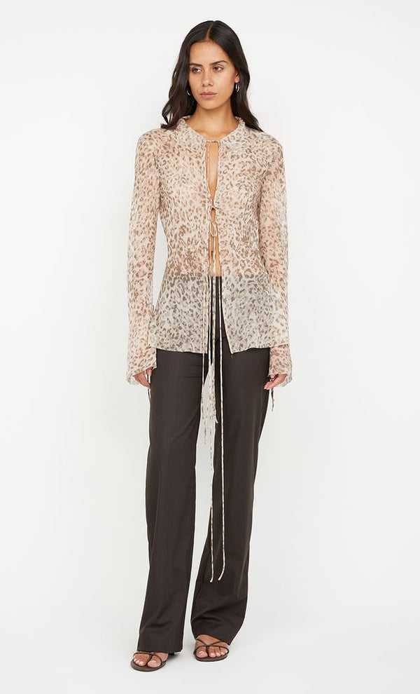 Feline Tie Blouse