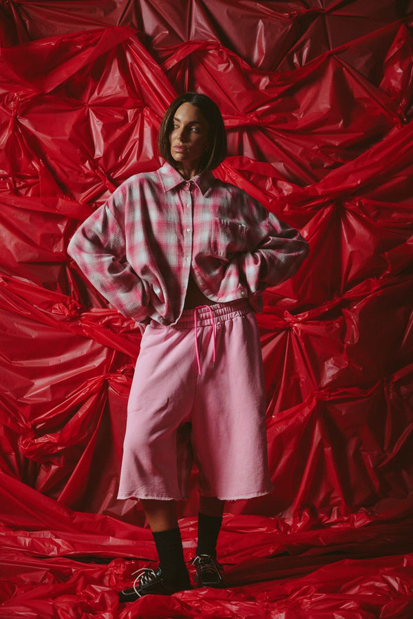 Be A Kind Human Oversized Shirt - Pink