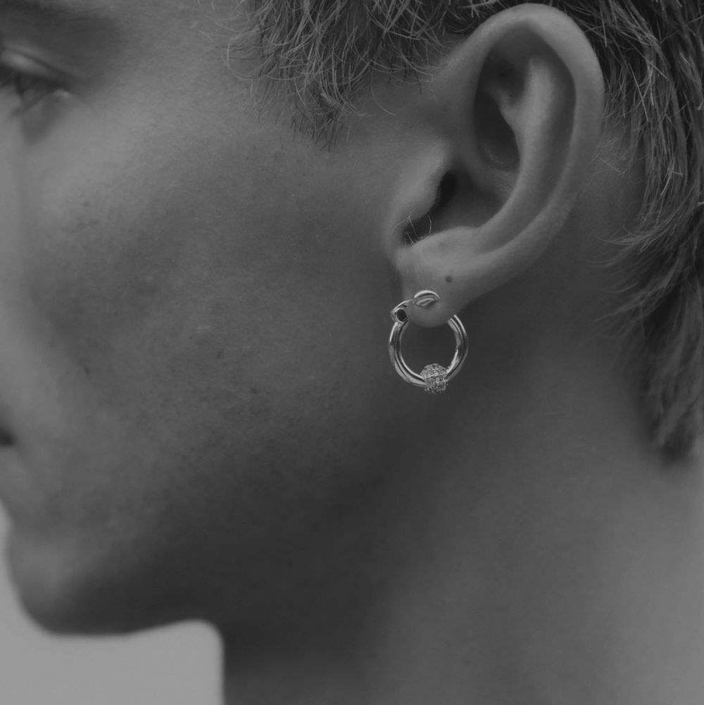 Neutron Gemstone Ball Hoops
