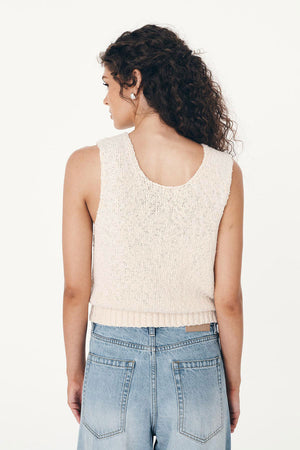 Catalina Knit Tank - Creme