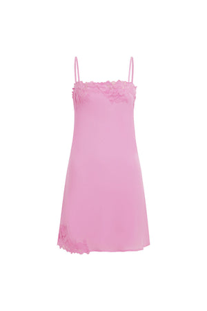 Claudia Silk Mini Dress - Orchid Pink