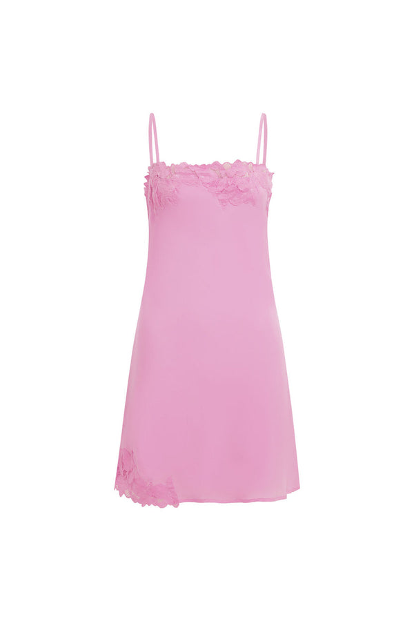 Claudia Silk Mini Dress - Orchid Pink