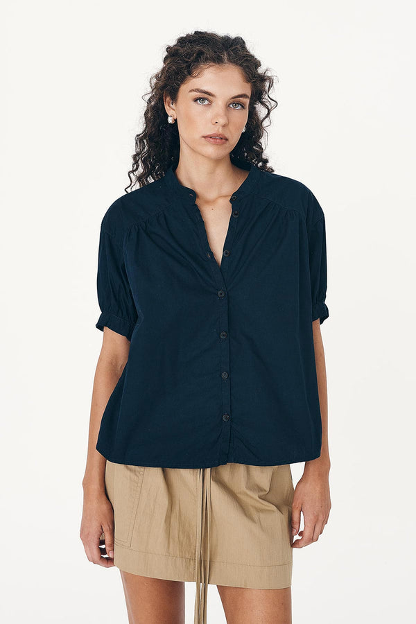 Cora Spring Blouse - Ink Cotton