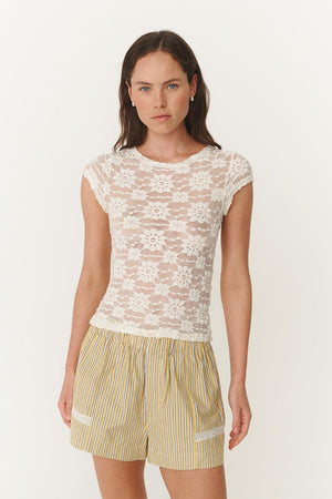 Galo Sunflower Lace Tee