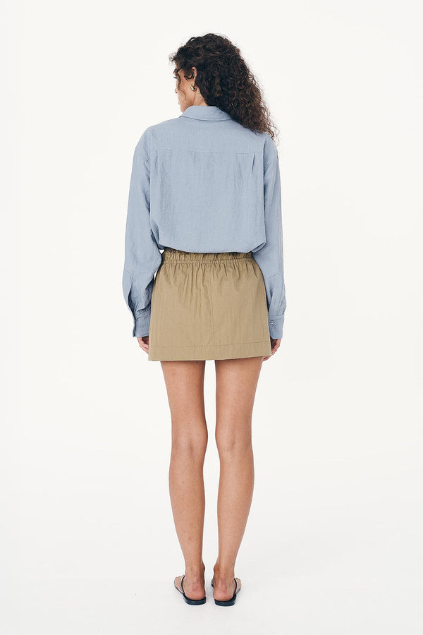 Jessica Cargo Mini Skirt - Washed Khaki