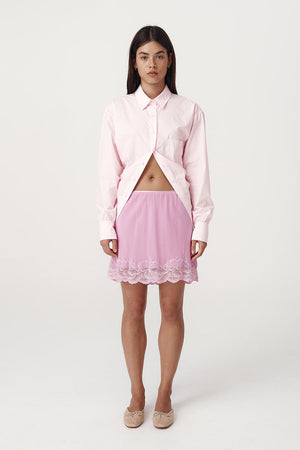 Marina Silk Mini Skirt - Orchid Pink