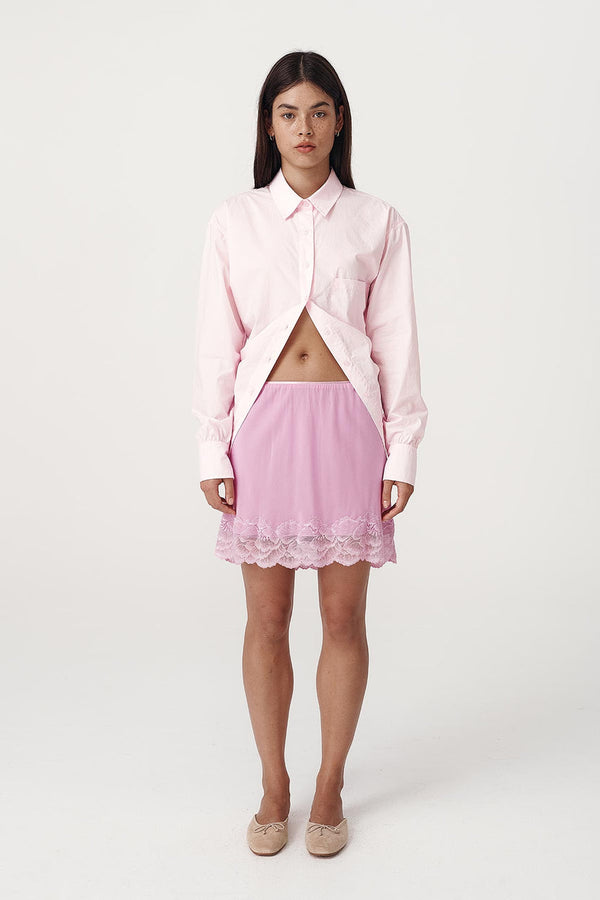 Marina Silk Mini Skirt - Orchid Pink