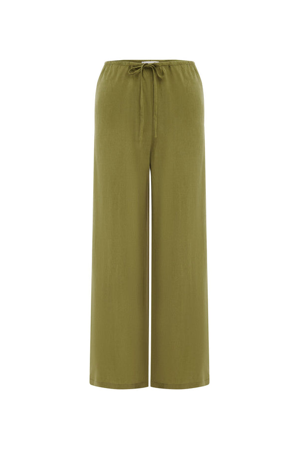 Tia Palazzo Pants - Palm Green