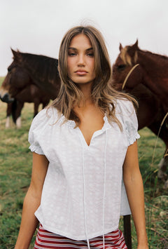 Jasmine Blouse - Powder Blue